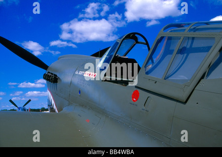 Curtiss P-40 Warhawk sur le terrain Banque D'Images