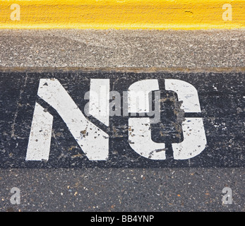 Les pochoirs en stationnement Banque D'Images