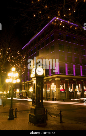 L'horloge à vapeur historique dans la région de Gastown Vancouver British Columbia Canada Banque D'Images