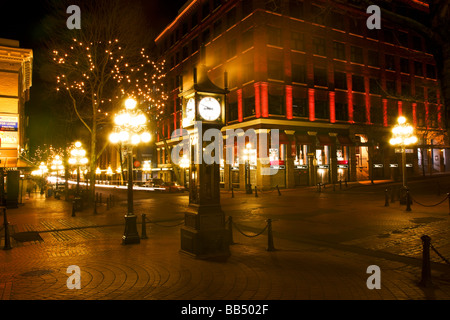 L'horloge à vapeur historique dans la région de Gastown Vancouver British Columbia Canada Banque D'Images