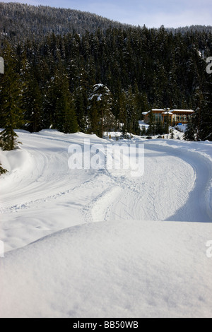 Parc olympique de Whistler hôte de l'événement nordique dans les 2010 Jeux Olympiques d'hiver de Vancouver Whistler British Columbia Canada Banque D'Images