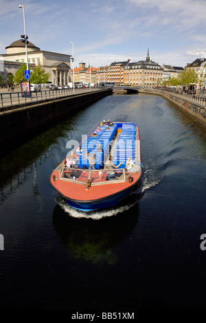 Voyage Canal bateau, Gammel Strand canal, Copenhague, Danemark, Scandinavie Banque D'Images