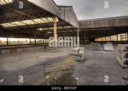 Gare à l'abandon, Mayfield, à côté de la gare Piccadilly, Mayfield Street, Manchester, UK Banque D'Images