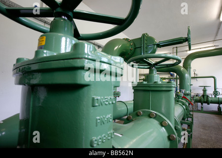 Station de pompage pour le gaz naturel, pour les gaz, Gelsenkirchen, Allemagne. Banque D'Images