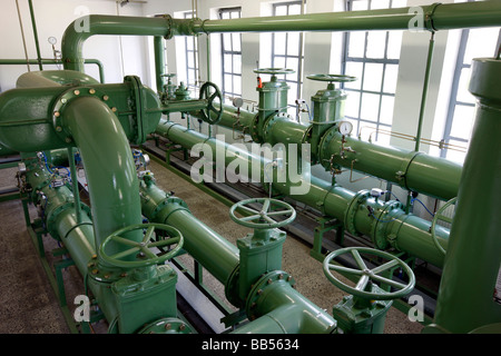 Station de pompage pour le gaz naturel, pour les gaz, Gelsenkirchen, Allemagne. Banque D'Images