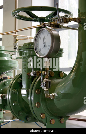 Station de pompage pour le gaz naturel, pour les gaz, Gelsenkirchen, Allemagne. Banque D'Images