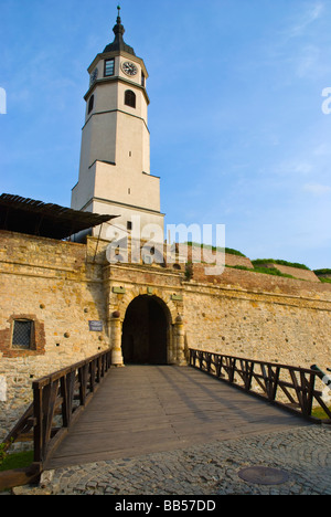 Tour Sahat la tour de l'horloge à la forteresse de Kalemegdan à Belgrade Serbie Europe Banque D'Images