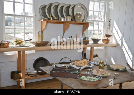 Cuisine à Wetherburn's Tavern à Colonial Williamsburg, Virginie. Banque D'Images