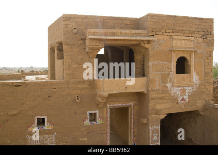 Inde Rajasthan Kuldhara village ruines près de Jaisalmer Banque D'Images