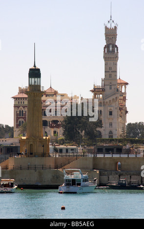 Plages et palais Montaza bay Alexandria, Egypte Banque D'Images