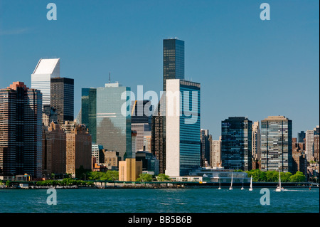 Bâtiment des Nations Unies Manhattan Skyline New York Banque D'Images