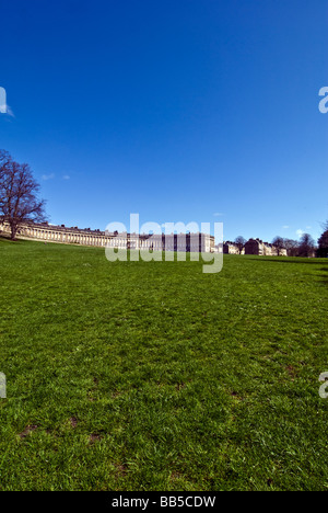 Avis de Royal Crescent de Royal Victoria Park, Bath, Somerset, England, UK Banque D'Images