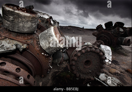 L'épave de l'avion une Superfortress RB-29A 91e Escadre de reconnaissance, 311e Division aérienne. Situé sur Basse sombre, Derbyshire. Banque D'Images