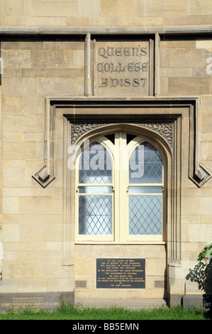 Fenêtre d'imprimeur s College Parkville montrant date de 1887 Melbourne Australie Banque D'Images