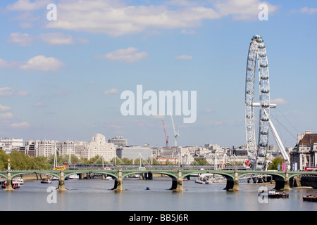 London Eye Londres Angleterre Banque du Sud Banque D'Images