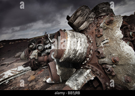 L'épave de l'avion une Superfortress RB-29A 91e Escadre de reconnaissance, 311e Division aérienne. Situé sur Basse sombre, Derbyshire. Banque D'Images