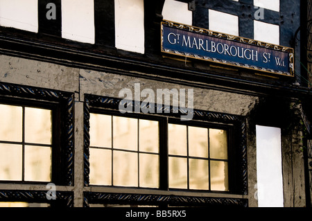 Gt Marlborough Street Sign, Londres, Royaume-Uni Banque D'Images