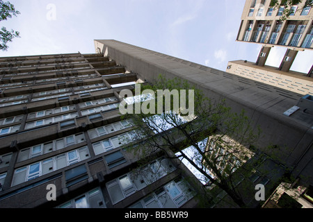 Balfron Tower est un bloc d'habitation de 27 étages dans le district de peuplier de l'arrondissement londonien de Tower Hamlets Banque D'Images