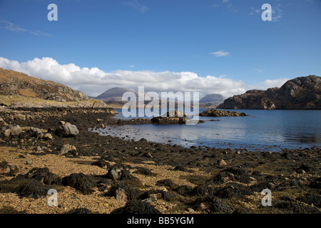 Magnifique Loch Inchard Kinlochbervie Sutherland en Écosse Banque D'Images