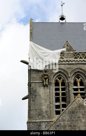 Journée d'église Sainte Mère Eglise Manche Normandie France WWII Banque D'Images