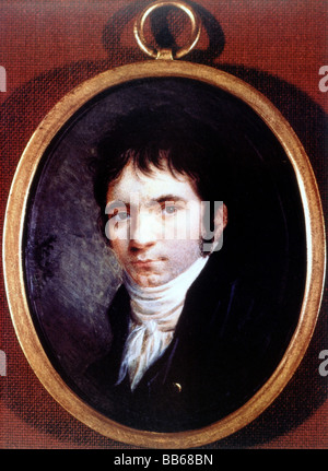 Beethoven, Ludwig van, 17.12.1770 - 26.3.1827, compositeur allemand, portrait, miniature de Christian Hornemann, 1802, Beethoven House, Bonn, Banque D'Images