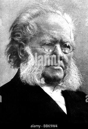 Ibsen, Henrik Johan, 20.3.1828 - 23.5.1906, auteur/écrivain norvégien (poète et dramatiste), portrait, Banque D'Images