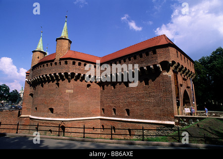 Pologne, Cracovie, Barbican Banque D'Images