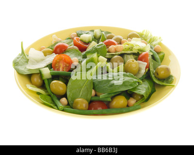 Salade de pois chiches et d'olive Banque D'Images