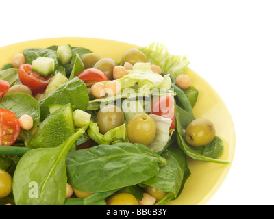 Salade de pois chiches et d'olive Banque D'Images