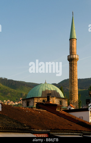 Mosquée Havadja Durak dans le quartier de Bascarsija, le vieux marché de Sarajevo, Bosnie-Herzégovine Banque D'Images