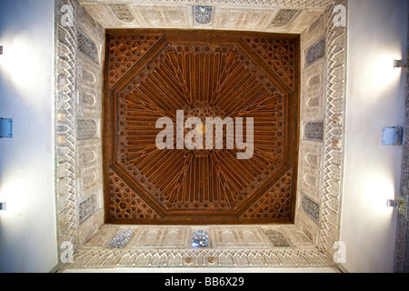 Détail du plafond dans l'Alcazar de Séville Espagne Banque D'Images