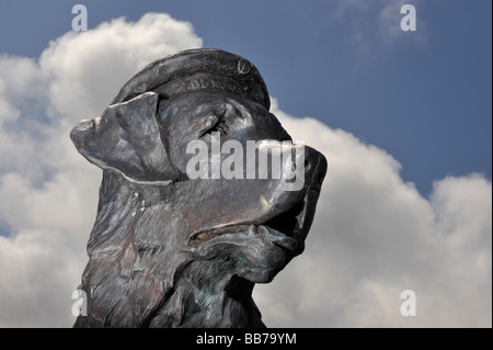 Statue de Bamse plus grand chien dans les forces alliées de la Seconde Guerre mondiale 2 Banque D'Images