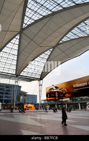 Toit, Terminal 2, Aéroport de MUC II, Munich, Bavaria, Germany, Europe Banque D'Images