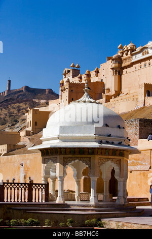 Fort Amber, l'Inde du Nord, Inde, Asie Banque D'Images