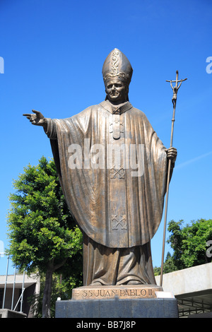 Statue du PAPE JEAN-PAUL II Basilique Notre Dame de Guadalupe sanctuaire catholique le plus visité dans les Amériques Mexico City Banque D'Images