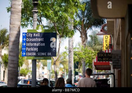 Le centre-ville de signer à Ventura, Californie Banque D'Images