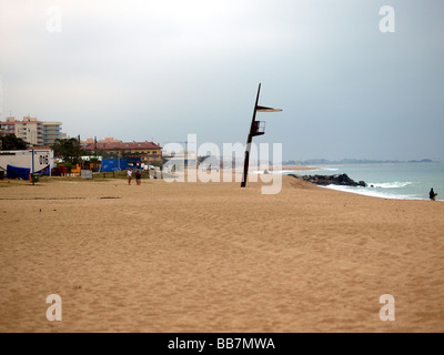 Plage de Santa Susanna, Espagne, première chose le matin. Banque D'Images