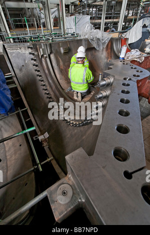 Turbine à gaz à cycle combiné de Staythorpe power station en construction Banque D'Images