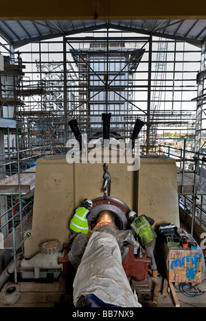 Turbine à gaz à cycle combiné de Staythorpe power station en construction Banque D'Images