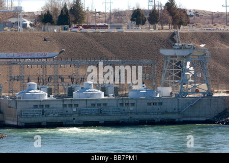 C J turbines produisant de l'électricité du barrage de grève sur la Snake River près de Grand View New York USA Banque D'Images