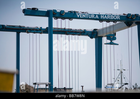 Ventura Harbor signer à Ventura, Californie Banque D'Images