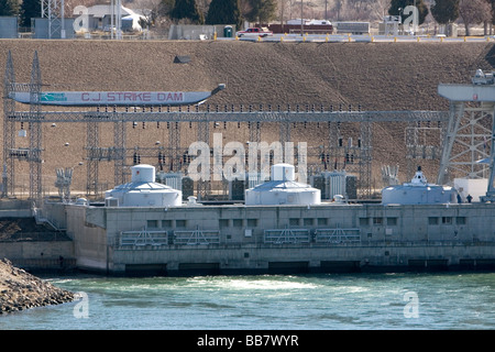 C J turbines produisant de l'électricité du barrage de grève sur la Snake River près de Grand View New York USA Banque D'Images