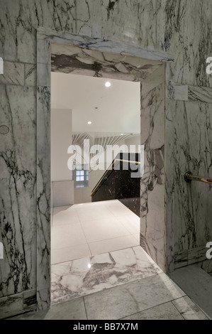 Rénovation mesdames toilettes au Victoria and Albert Museum l'intégration d'une installation d'art géométrique Banque D'Images