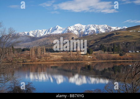 Lake Hayes et de réflexion près de Queenstown ile sud Nouvelle Zelande Banque D'Images