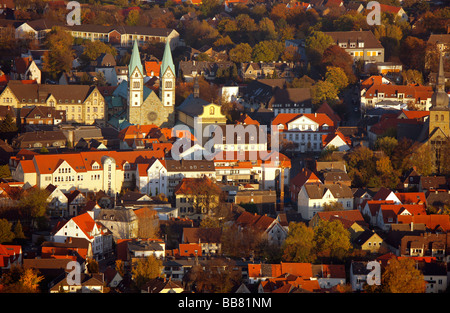 Photo aérienne, basilique de pèlerinage, Werl, Soest, district Soester Boerde, au sud de la Westphalie, Rhénanie-Palatinat, Allemagne, Eur Banque D'Images