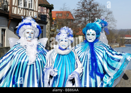 Masques, carnival Hallia Venezia, Schwaebisch Hall, Bade-Wurtemberg Banque D'Images