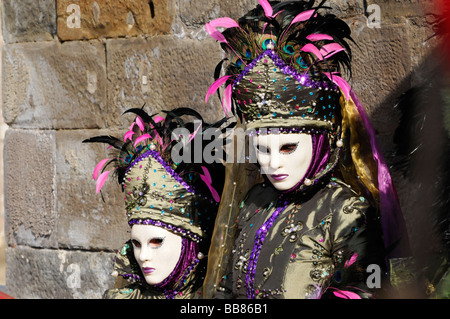 Masques, carnival Hallia Venezia, Schwaebisch Hall, Bade-Wurtemberg Banque D'Images