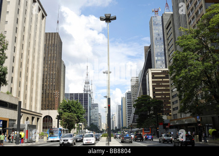 L'Avenida Paulista, Sao Paulo, Brésil, Amérique du Sud Banque D'Images