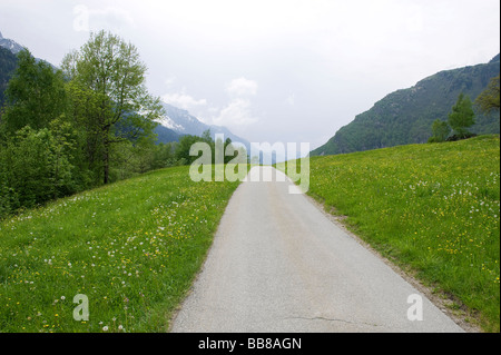 Route de montagne des alpes, Alpes suisses, stampa Région, Suisse Banque D'Images