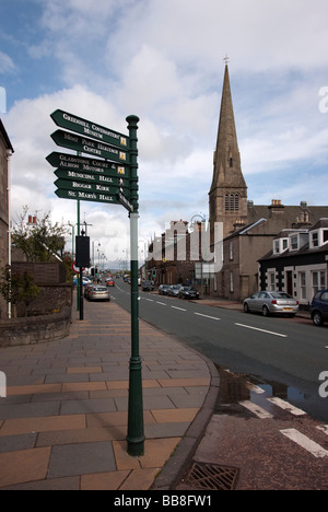 Les indications touristiques Poster Biggar Banque D'Images